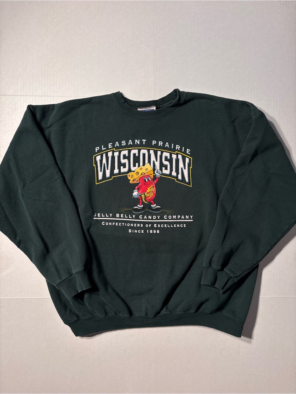 Vtg Wisconsin Jelly Belly NFL Packers Candy Snack Promo 90’s Sweatshirt Sz XL